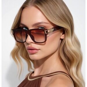 WOMEN LARGE OVERSIZED CLASSIC RETRO VINTAGE Style SUNGLASSES UV400 CLASSY Gafas